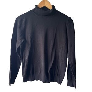 Modcloth Women's Black Turtleneck Sweater, Size: Medium